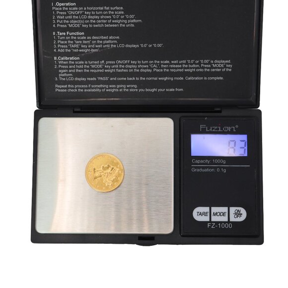 Coin 1900 $5 Liberty Head Gold Coin /22K Solid Gold – 8.3g – U.S. Half Eagle - Picture 7 of 7